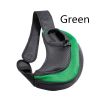 Pet Puppy Carrier S/L Outdoor Travel Dog Shoulder Bag Mesh Oxford Single Comfort Sling Handbag Tote Pouch - Green - S