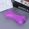 Pet TPR Rubber Toy Footprint Biscuit Dog Toy Dog Training Toy Solid Candy Color Molar Resistant Bite Cleaning Teeth - Purple