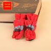 Anti-slip Pet Dog shoes Waterproof boots shoes puppy cat socks boots dog shoes - Red - 5