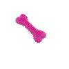 Dog Cat TPR Foam Eco-friendly TPR Chewing Toy Milky Scented Flat Bones Molar Teether Pet Supplies Spiny Soft Bite Resistant Toy - Pink - S