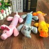 1PC Pet Chewing Toy Four-legged Long Pet Plush Squeaky Dog Toy Bite-Resistant Clean Dog Puppy Training Toy Pet Supplies - pink