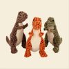 1 Random Color Stuffed Dinosaur Dog Sounding Toy; Dog Training Toy; dog chew toy - 9.84 inch - Green