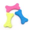 Pet TPR Rubber Toy Footprint Biscuit Dog Toy Dog Training Toy Solid Candy Color Molar Resistant Bite Cleaning Teeth - Blue