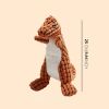 1 Random Color Stuffed Dinosaur Dog Sounding Toy; Dog Training Toy; dog chew toy - 9.84 inch - Orange