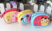[Puppy & Apple] Embroidered Applique Fabric Art Wrist Wallet / Coin Purse (4.1*3) - KT-K-144-DOG