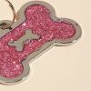 Metal Pet ID Tags With Pink Bone Shape For Dogs & Cats - Shiny purple - 1 peice