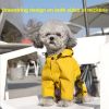 Small dog raincoat; body full surrounding; waterproof poncho pet clothes; with tow holes in the back - Lake blue - 2XL (recommended weight is 11-15kg)