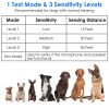 Ultrasonic Anti-barking Device 50Feet Sensing Sonic Dog Bark Deterrent Dog Bark Control with 3 Sensitivity Levels 3 Sensing Distances Indoor Outdoor -