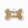 Metal Pet ID Tags With Pink Bone Shape For Dogs & Cats - Shiny gold - 1 peice