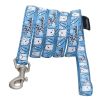 Touchdog 'Caliber' Designer Embroidered Fashion Pet Dog Leash And Harness Combination - Blue Pattern - Large