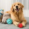 Pet Tooth Cleaning Bite Resistant Toy Ball for Pet Dogs Puppy - Blue - Pet Supplies