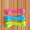 1pc Pet Toy; Soft Bone Shape Toy; Dog Teething Training Bite Resistant Chew Toys - 1pc Random Color
