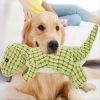 1 Random Color Stuffed Dinosaur Dog Sounding Toy; Dog Training Toy; dog chew toy - 9.84 inch - Green