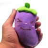 Cute Plush Animal Shape Squeak Sound Pet Cat Dog Toys Funny Durable Chew Molar Toys Fit For All Pets Eggplant Chili Fleece Toy - as the picture