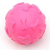 Rubber Squeaky Dog Ball Creative Funny Dog Bite Ball Pet Chew Ball Toy Bite Resistant Ball Pet Chew Squeaky Toy - Pink