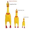 Hot Sell Screaming Chicken Pets Dog Toys Squeeze Squeaky Sound Funny Toy Safety Rubber For Dogs Molar Chew Toys - Yellow - M 28.5cm