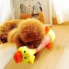 1PC Pet Chewing Toy Four-legged Long Pet Plush Squeaky Dog Toy Bite-Resistant Clean Dog Puppy Training Toy Pet Supplies - yellow