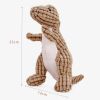 Bite-resistant Pet Dog Chew Dinosaur Toys for Dogs Squeaky Small Big Dog Toy Cleaning Teeth Dog Supplies Juguetes Para Perro - Brown