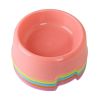 1Pc High Quality Solid Color Pet Bowls Candy-Colored Lightweight Plastic Single Bowl Small Dog Cat Pet Bowl Pet Feeding Supplies - pink - M