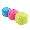 Rubber Squeaky Dog Ball Creative Funny Dog Bite Ball Pet Chew Ball Toy Bite Resistant Ball Pet Chew Squeaky Toy - Pink