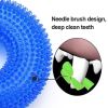 Pet Toys Bite Resistant Sound Toy Chew Teeth Clean Large Dog Golden Retriever Barbed TPR Training Teeth Cleaning Thorn Circle - Red