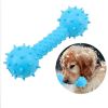 New Rubber Dog Toy with Thorn Bone Rubber Molar Teeth Pet Toy Dog bite Resistant Molar Training Dog Toys for Small Dogs - Blue