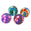 Dog Chew Toy Natural Rubber Puzzle Ball Dog Geometric Safety Toys Ball for Small Medium Large Dogs Playing Pet Training Supplies - Red