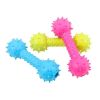 New Rubber Dog Toy with Thorn Bone Rubber Molar Teeth Pet Toy Dog bite Resistant Molar Training Dog Toys for Small Dogs - Rose Red