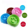 Pet Supplies Dogs Cats Cute Anti-choke Bowl Slow Food Bowl Thickened Plastic Bowl Pet Single Bowl Obesity Prevention Puzzle Bowl - Brown