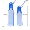 250/500ml Dog Water Bottle Feeder With Bowl Plastic Portable Water Bottle Pets Outdoor Travel Pet Drinking Water Feeder - Pink - 500ML
