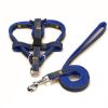 Pet Dog Chest Back Leash Set Adjustable Dogs Chest Back Traction Rope Puppy Pet Nylon Durable Outdoor Walking Rope Chain Belt - Red - L